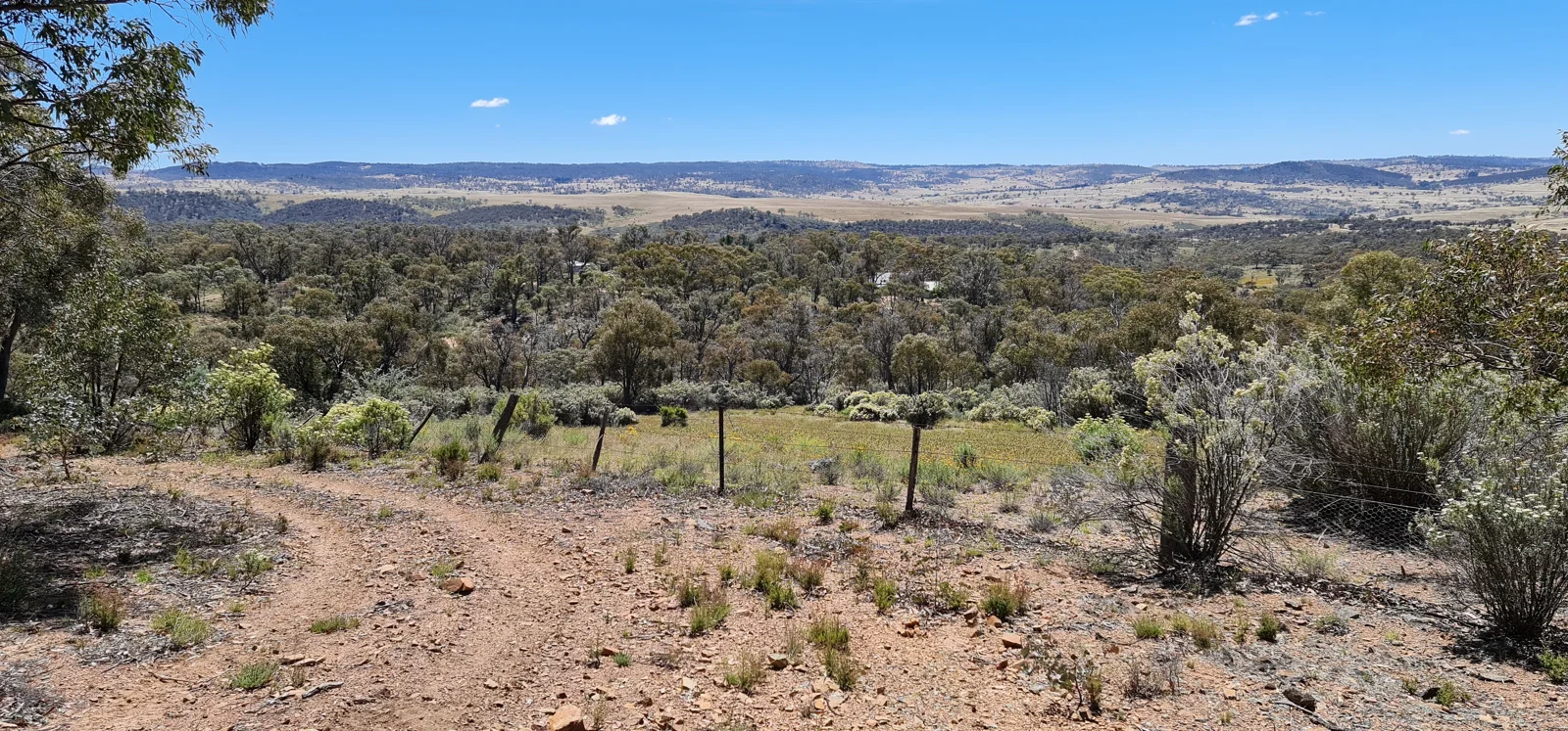 Open valley and high-country landscape at the property